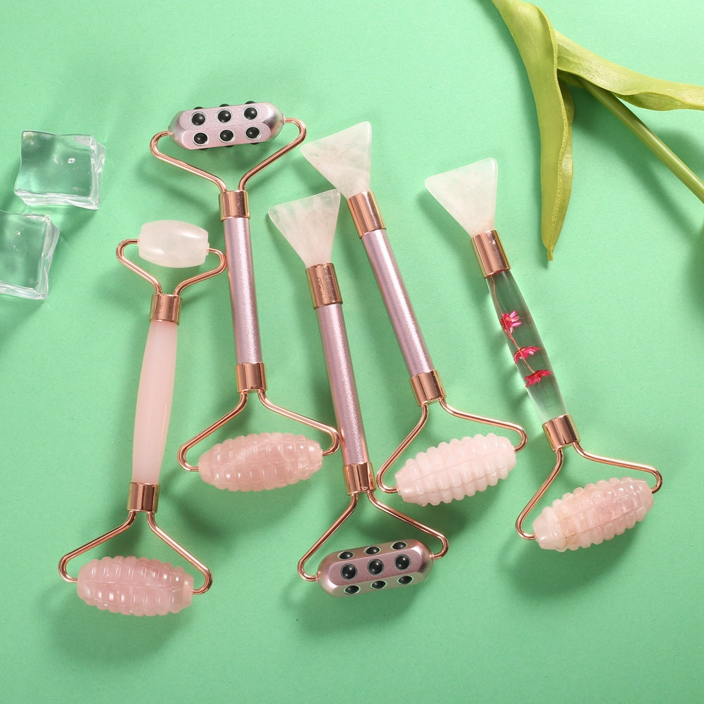 Germanium Roller Beauty Stick Jade Mask Brush Face Roller Sleep Mask Brush Germanium Beauty Stick Dual-Use